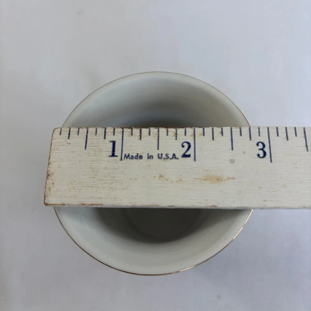 Vintage LJ of Japan Porcelain Butterfly Cup & Saucer Set‎ Gold Rim Lion Paw Feet